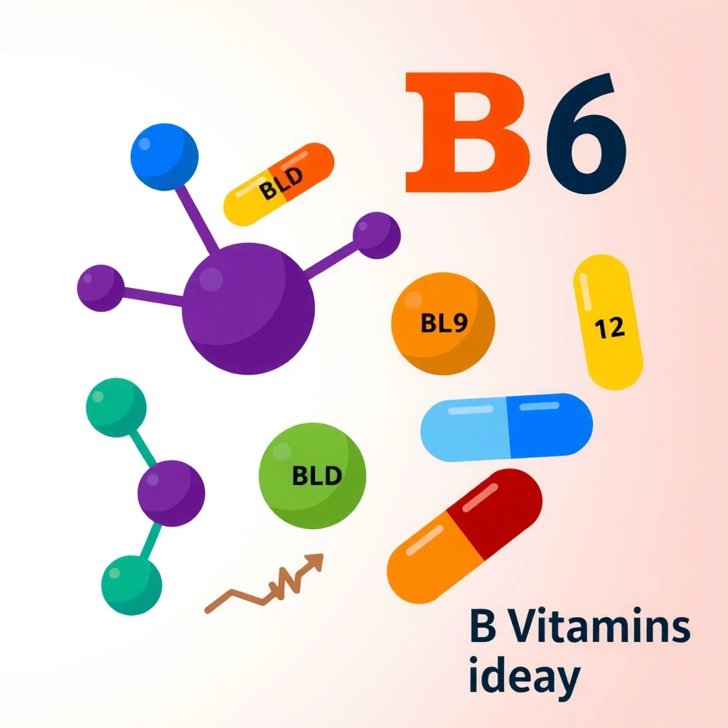 Ilustración de vitaminas del complejo B