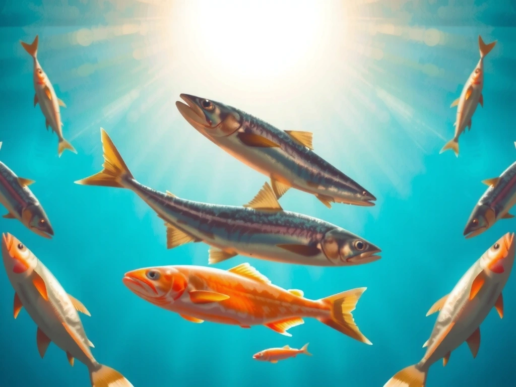 Sol brillante y pescados grasos